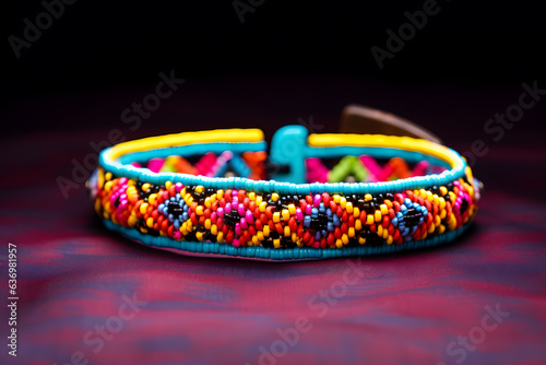 friendship bracelet with vibrant colors