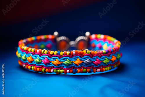 friendship bracelet with vibrant colors