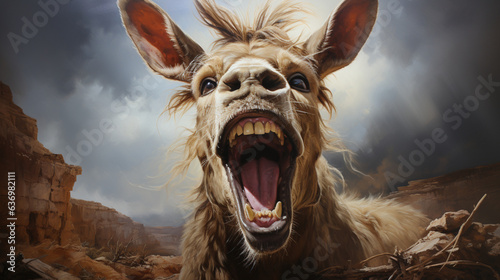 Tierisches Lachen: Ein Esel in lustiger Stimmung