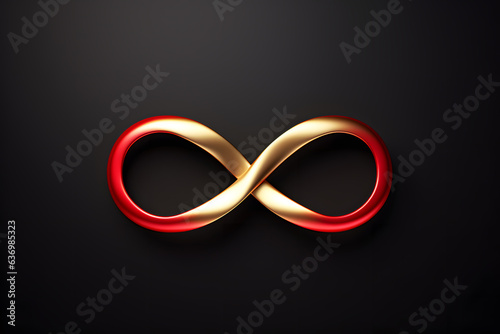 An infinity symbol intertwined with a heart