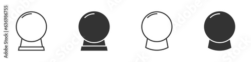 Ball of fortune telling icon. Vector illustration.