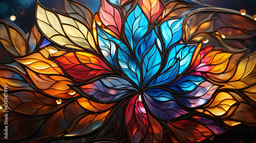 Beautiful flower pattern in stained-glass window style. You can use it for invitations, notebook covers, phone cases, postcards, cards, wallpapers. 