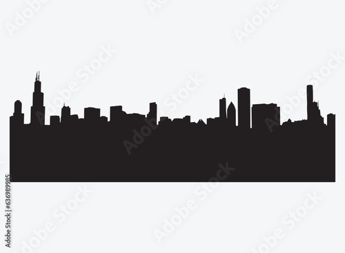 City Silhouette with black color