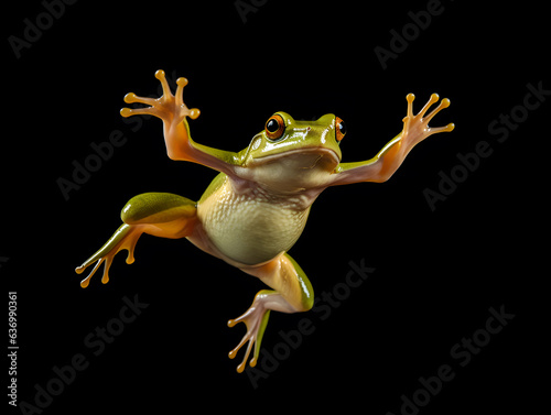 Frog doing a back flip