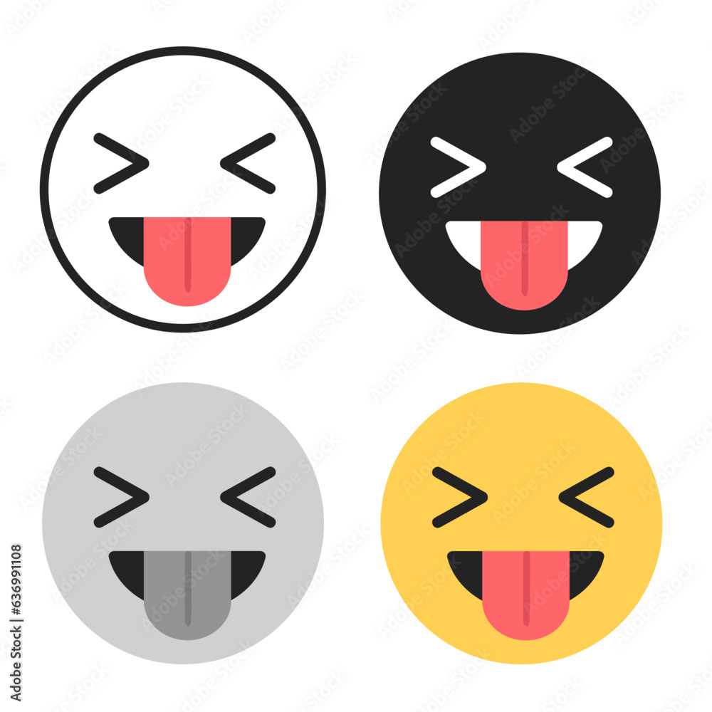 Abstract Face With Tongue Silhouette Illustration Abstract Face With Tongue Silhouette Illustration