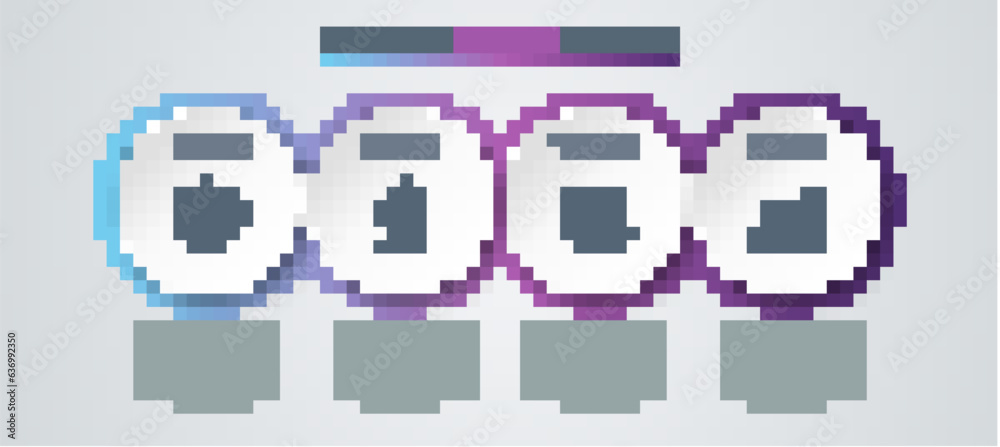 Fototapeta premium Set line Multitasking manager working, Worker location, Globe and people and Productive human. Business infographic template. Vector