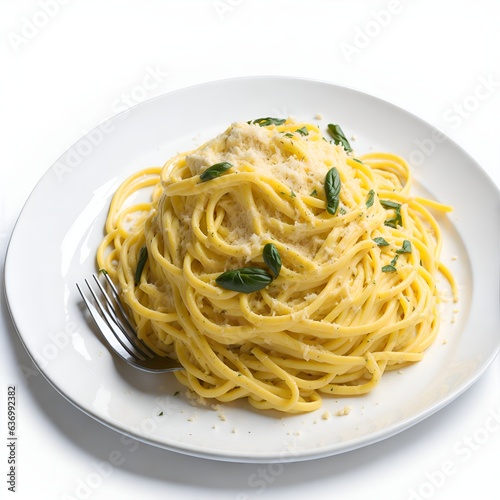 plate of spaghetti with sauce