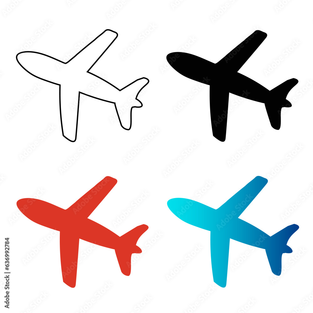 Abstract Flying Plane Silhouette Illustration Abstract Flying Plane Silhouette Illustration