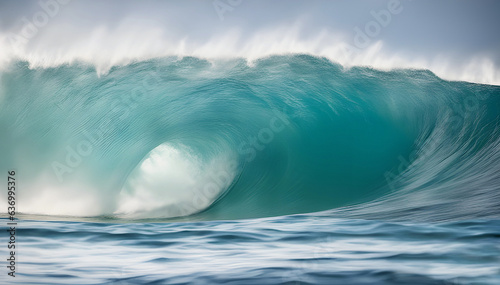 beautiful big ocean waves © gangiskhan