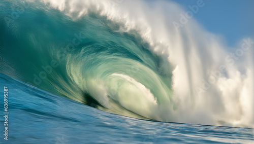 beautiful big ocean waves