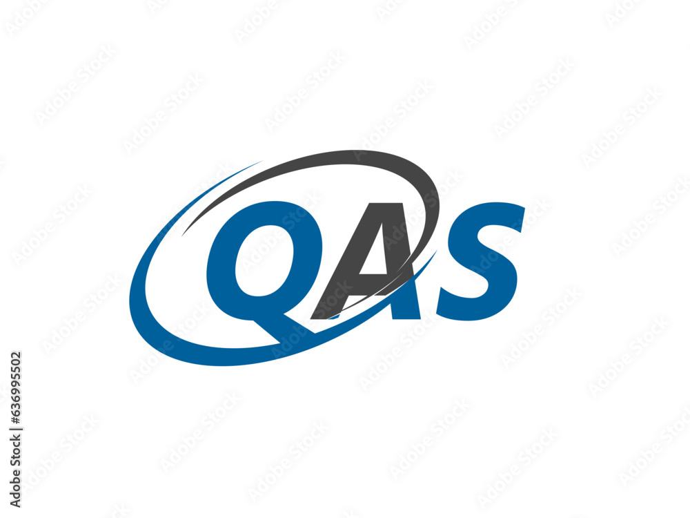 QAS letter creative modern elegant swoosh logo design QAS letter creative modern elegant swoosh logo design