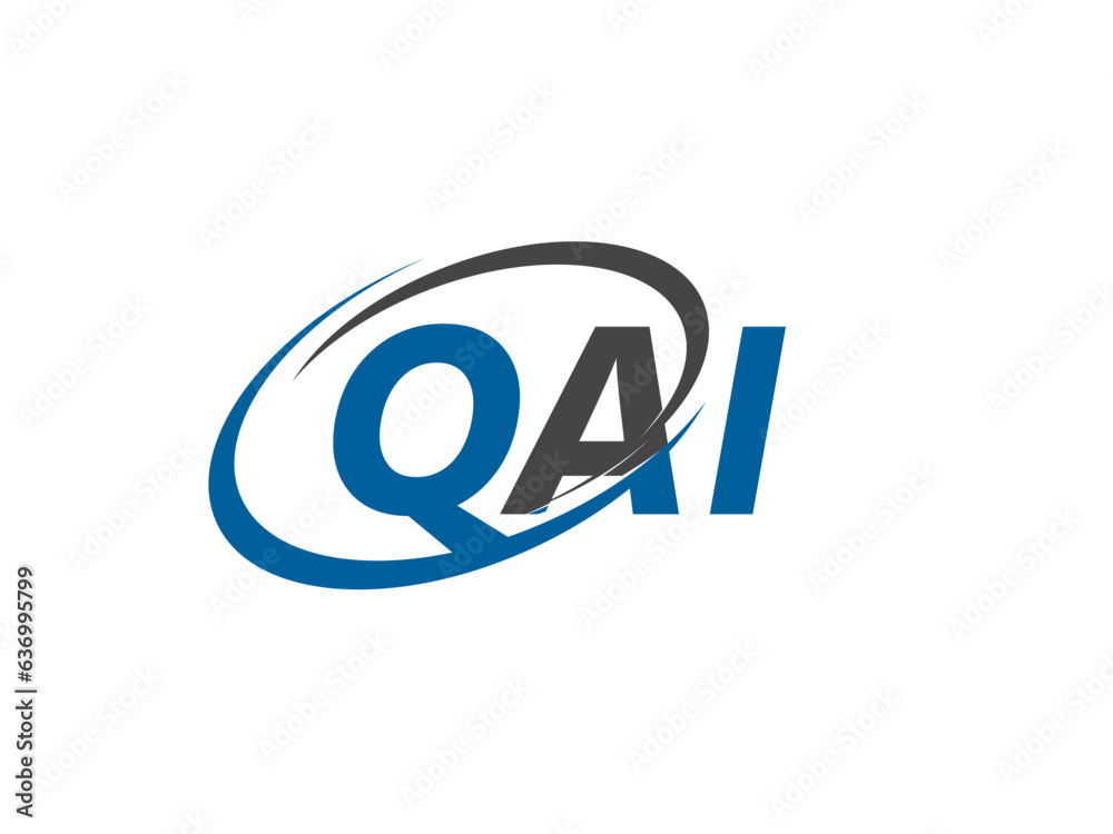 QAI letter creative modern elegant swoosh logo design QAI letter creative modern elegant swoosh logo design