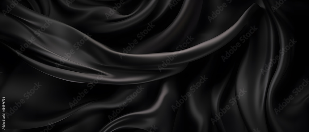 Obraz premium black colored silk satin background