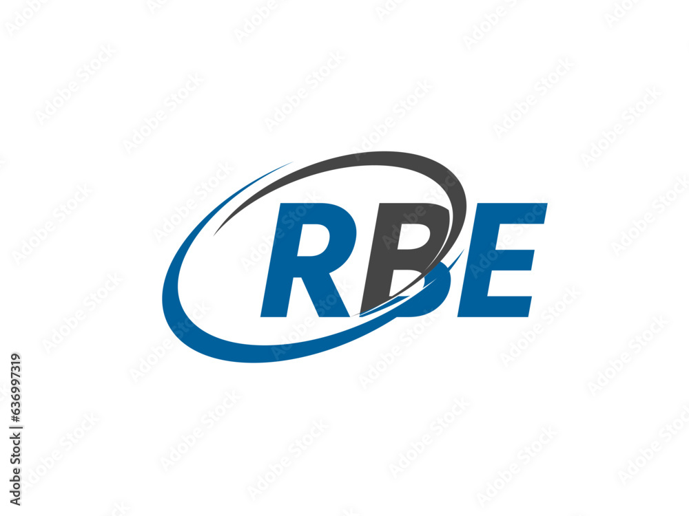 RBE letter creative modern elegant swoosh logo design RBE letter creative modern elegant swoosh logo design