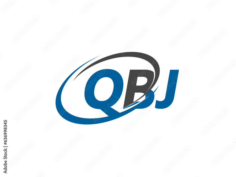QBJ letter creative modern elegant swoosh logo design QBJ letter creative modern elegant swoosh logo design
