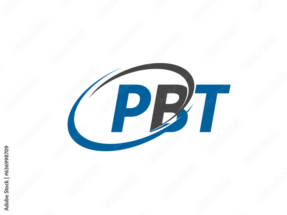 PBT letter creative modern elegant swoosh logo design PBT letter creative modern elegant swoosh logo design