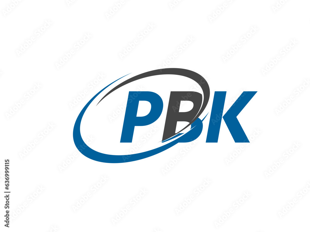 PBK letter creative modern elegant swoosh logo design PBK letter creative modern elegant swoosh logo design