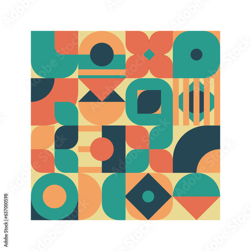 Abstract geometric vector design template for web banner, business presentation, poster branding, fabric printing, wallpaper