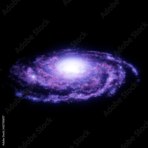 Milky way galaxy with stars and space dust in the universe. Spiral galaxy and stars. 