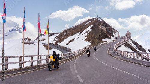 Motocycles on the Grossglockner High Alpine Road, Austria