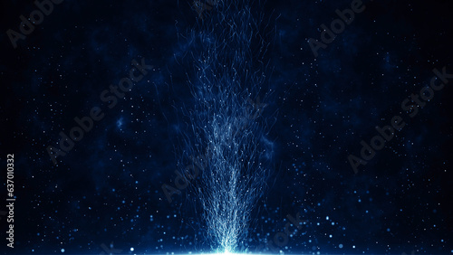Particles abstract blue event game trailer titles cinematic openers digital technology concert background