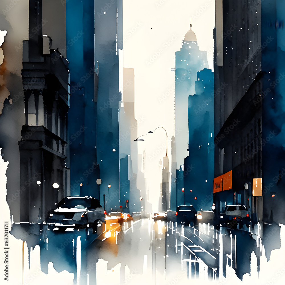 Watercolor New York City