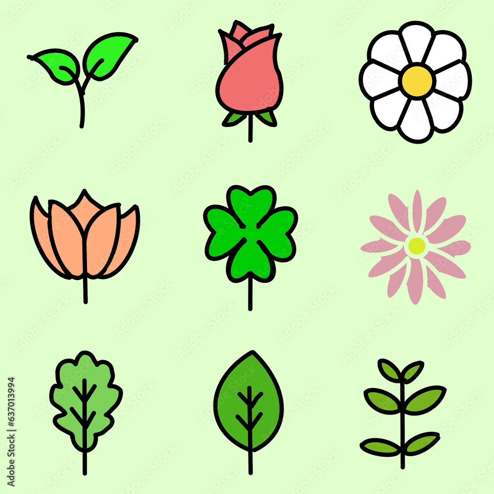 set of four clover