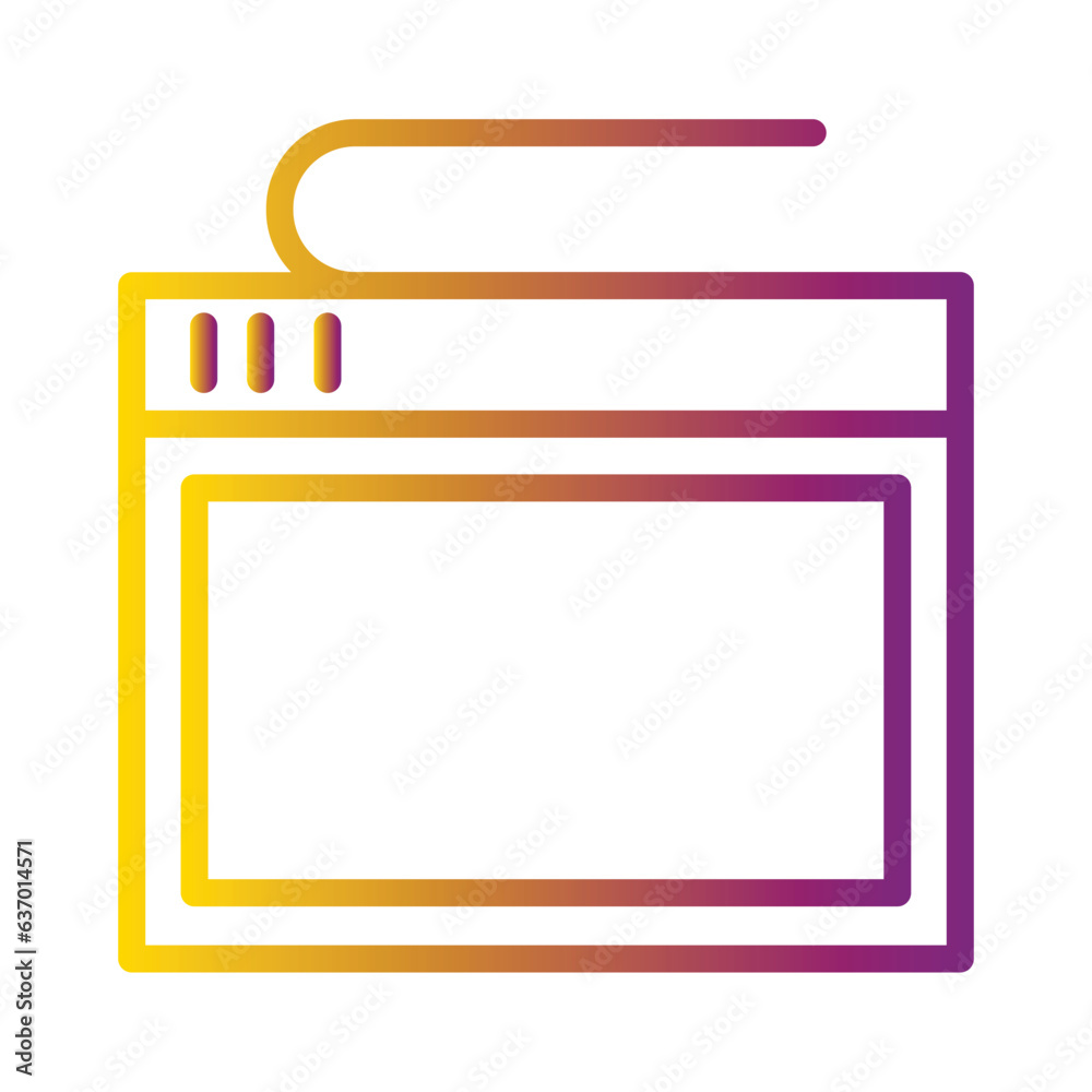 Components Drawing Tablet Gradient Line Icon Components Drawing Tablet Gradient Line Icon