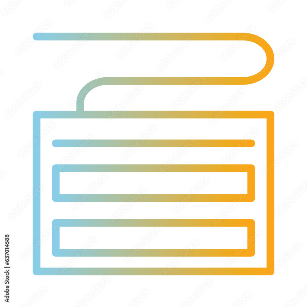 Components Keyboard Pc Gradient Line Icon Components Keyboard Pc Gradient Line Icon