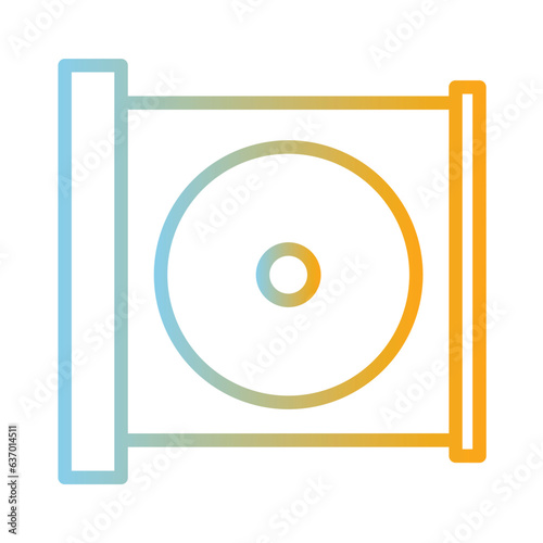 Cd Parts Dvd Gradient Line Icon