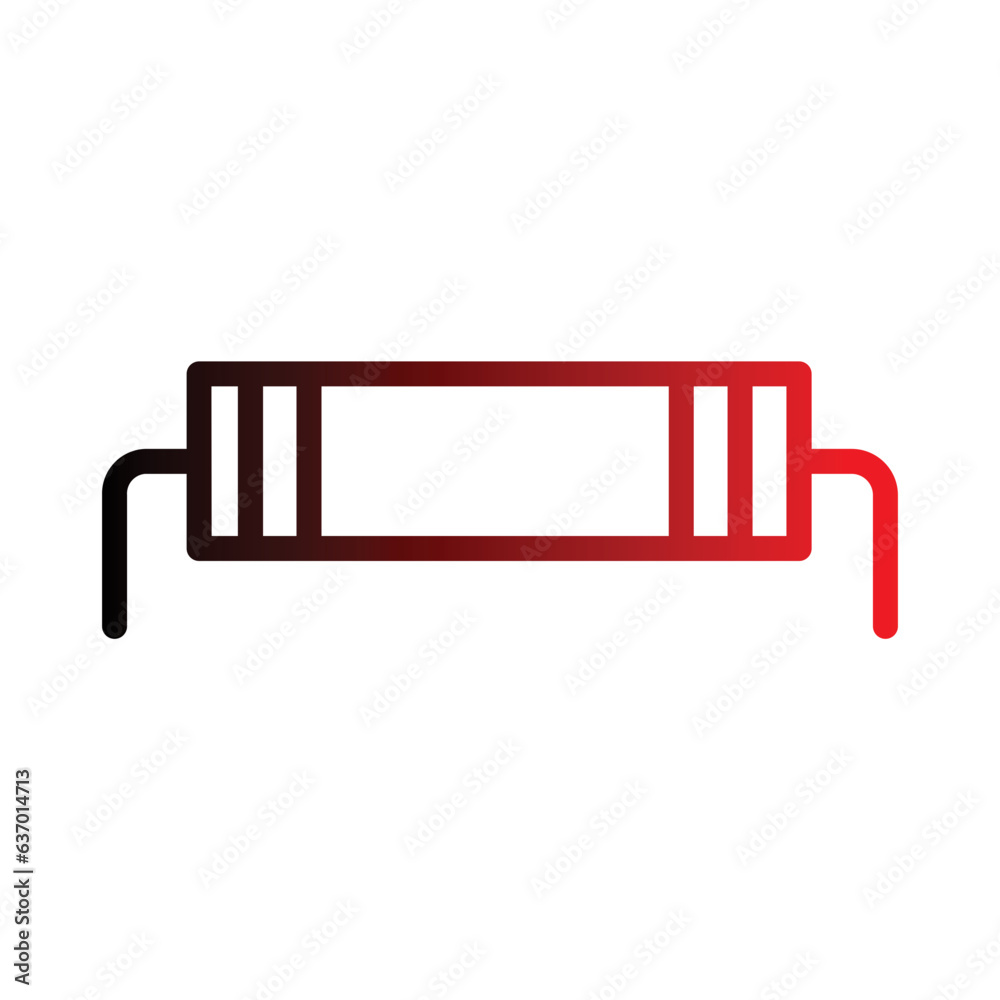 Electronics Resistor Cell Gradient Line Icon Electronics Resistor Cell Gradient Line Icon