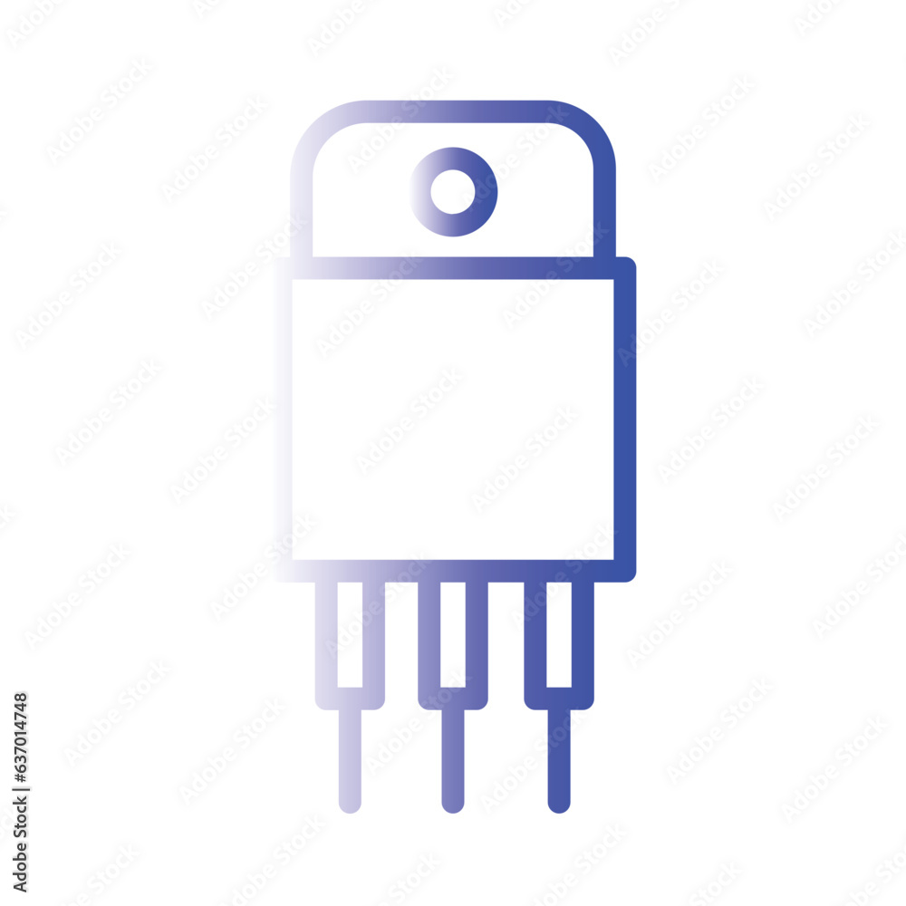Technology Cell Transistor Gradient Icon Technology Cell Transistor Gradient Icon