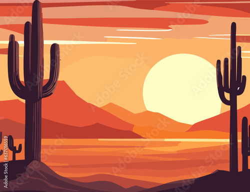 Valokuvatapetti Desert landscape abstract art background