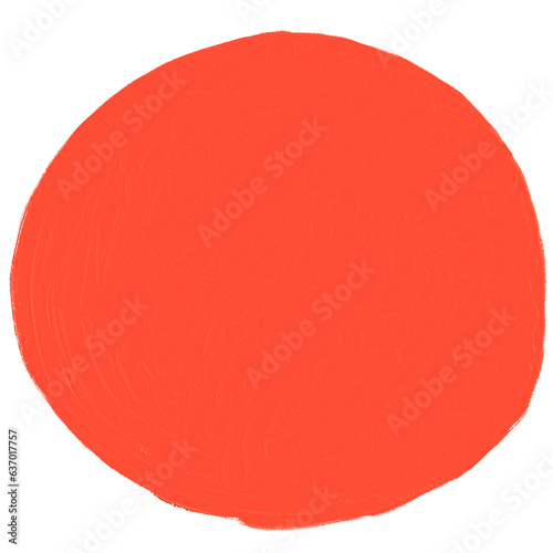 Brush stroke painting isolated on transparent background
