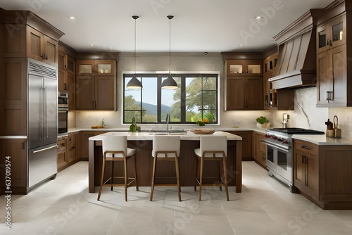 modern kitchen interior Generated Ai