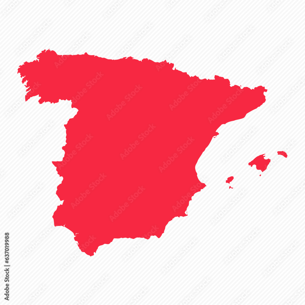 Abstract Spain Simple Map Background Abstract Spain Simple Map Background