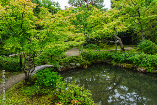 Scenic sight in the marvelous Isuien Garden in Nara. Japan.