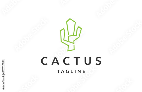 Free Download Cactus logo icon design template flat vector - GFXLoad