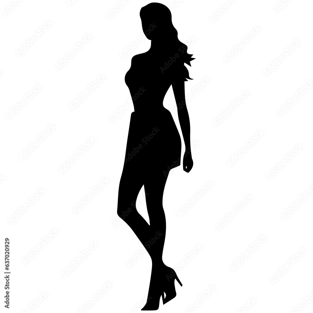 Women, group of businesswomen silhouettes. Isolated vector people Women, group of businesswomen silhouettes. Isolated vector people
