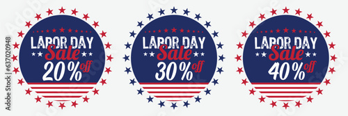 Labor Day Sale Patch Design for offers and Promotion.
