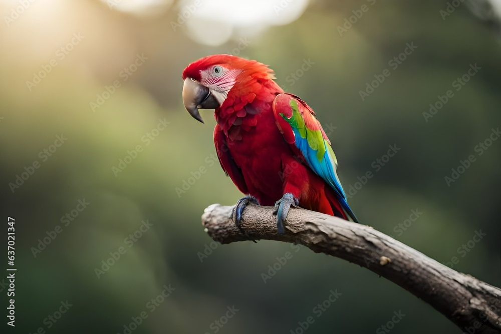 Obraz premium red and yellow macaw