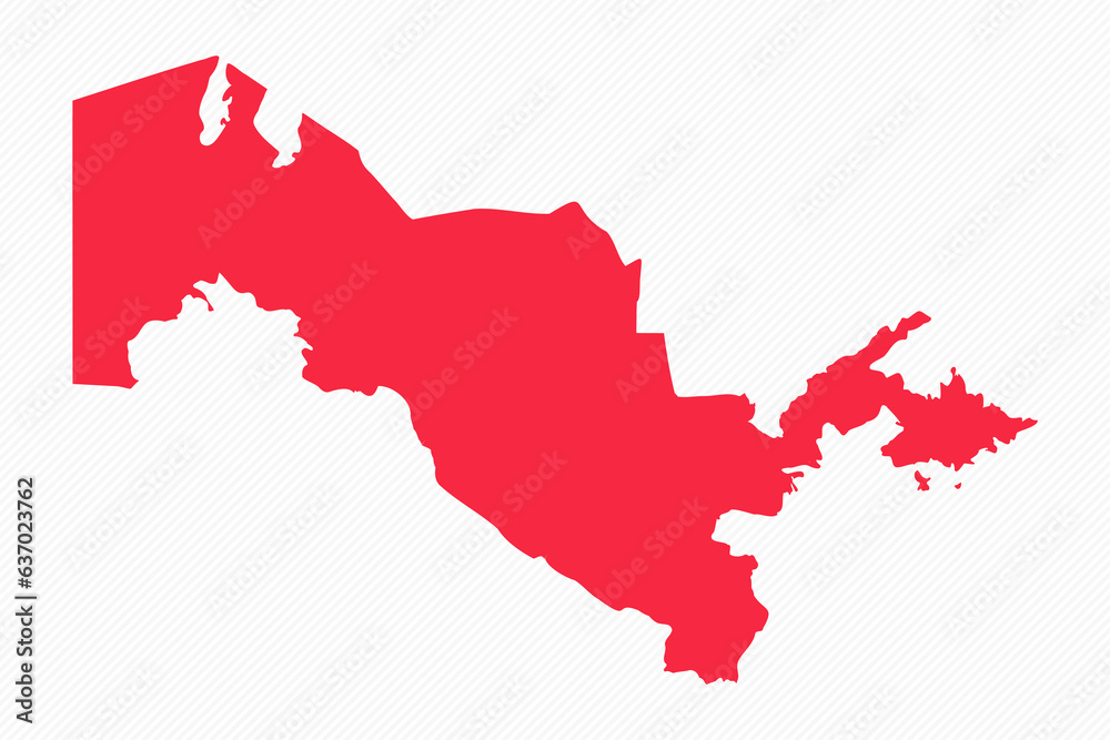 Fototapeta premium Abstract Uzbekistan Simple Map Background
