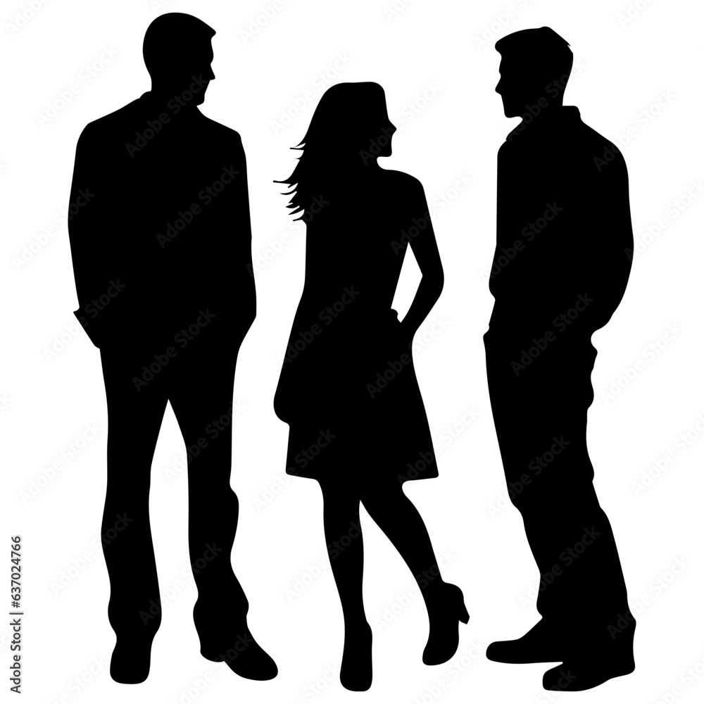 Business people, set of vector silhouettes Business people, set of vector silhouettes