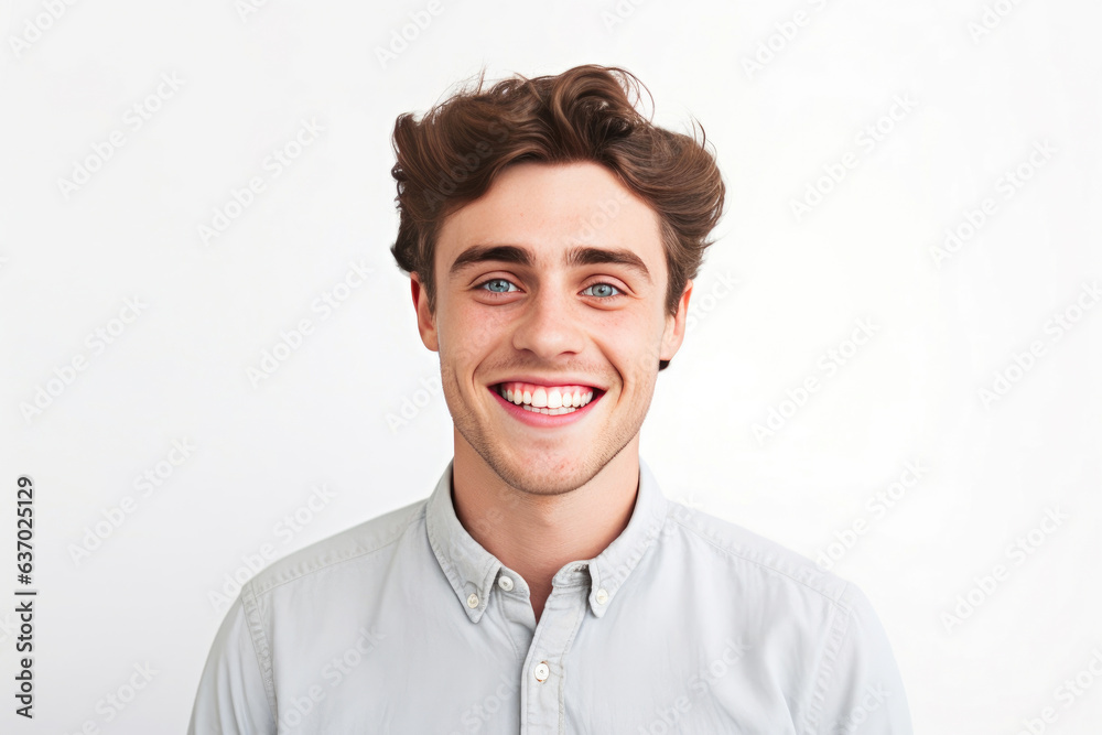 Fresh-Faced Intern in a Clear White Setting Fresh-Faced Intern in a Clear White Setting