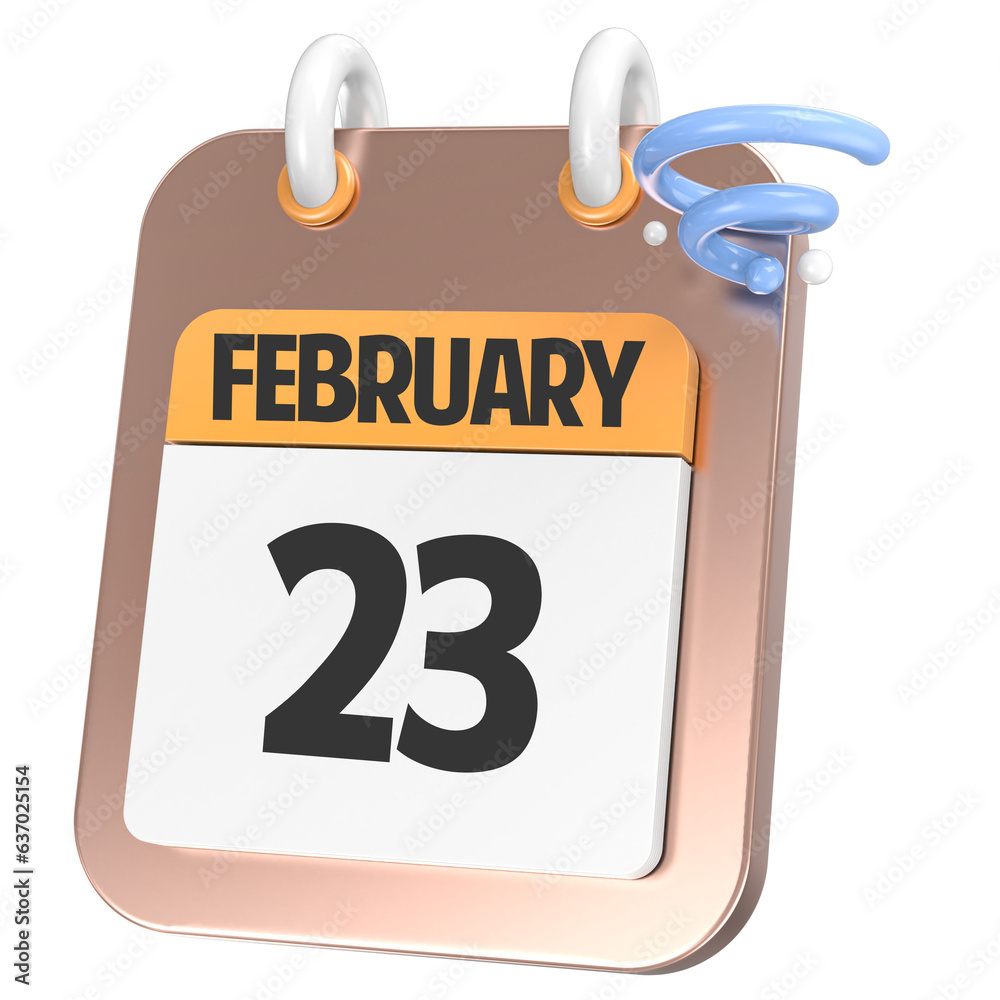 February Gold Tornado Icon 3d