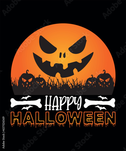 Happy halloween tshirt design