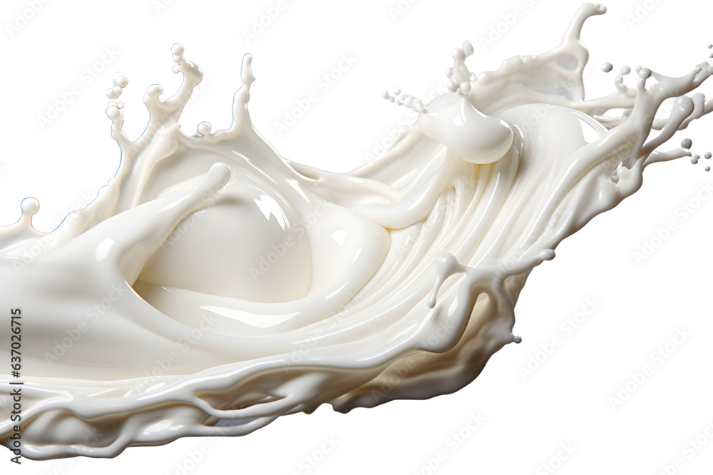 Milk or white cream splash isolated on transparent background Milk or white cream splash isolated on transparent background