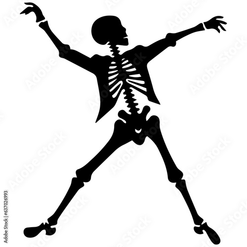 silhouette of a skeleton of the person