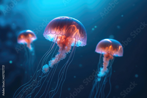 Stunning Isolated Jellyfish in the Wild