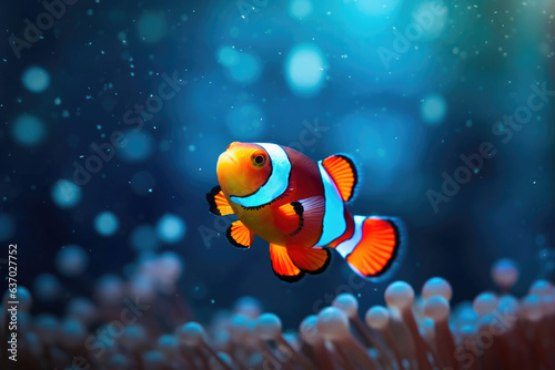 Isolated Clownfish in its Aquatic Paradise © Andrii 